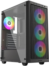 Корпус ID-Cooling Ware 310 черный без БП ATX 6x120mm 2xUSB2.0 1xUSB3.0 audio bott PSU WARE 310 ARGB