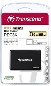 Считыватель карты памяти Transcend USB3.1 Gen1 All-in-1 Multi Card Reader,Type C [TS-RDC8K2]