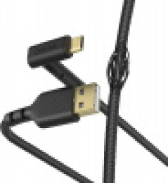 Кабель HAMA micro USB m - USB m , 1.5м, 2A, черный [00187215]