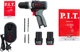 Дрель безударная P.I.T. PBM12K-10A/2 патрон:быстрозажимной реверс кейс в комплекте