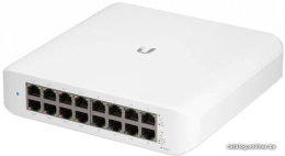 Управляемый коммутатор 2-го уровня Ubiquiti UniFi Switch Lite 16 POE управляемый 2-го уровня, настольный, матрица 16 Гбит/с, 16xGbit, PoE, бюджет 45 Вт (USW-LITE-16-POE)