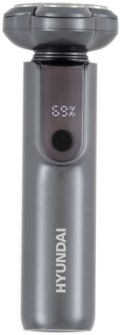 Бритва роторная Hyundai H-SH8080 реж.эл.:3 питан.:аккум. серебристый
