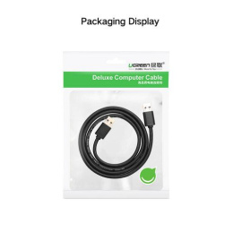 Кабель UGREEN US102 (10311) USB 2.0 A Male to A Male Cable. Длина 2 м. Цвет: черный