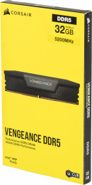Модуль памяти CORSAIR 32GB 5200МГц DDR5 CL40 DIMM Kit of 2x16GB XMP 3.0, Vengeance Black CMK32GX5M2B5200C40