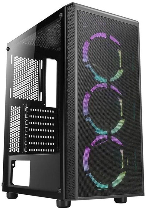 Корпус ATX AZZA Prime 360E, Midi-Tower, без БП,  черный [csaz- 360e prime 360e]