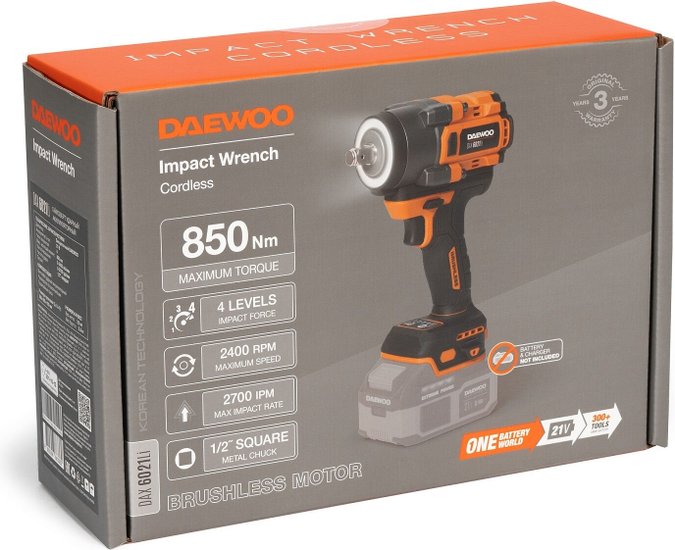 Гайковерт аккумуляторный DAEWOO DAX 6021Li