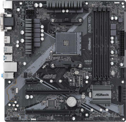 Материнская плата Asrock B450M PRO4 R2.0 Soc-AM4 AMD B450 4xDDR4 mATX AC`97 8ch 7.1 GbLAN RAID+VGA+DVI+HDMI