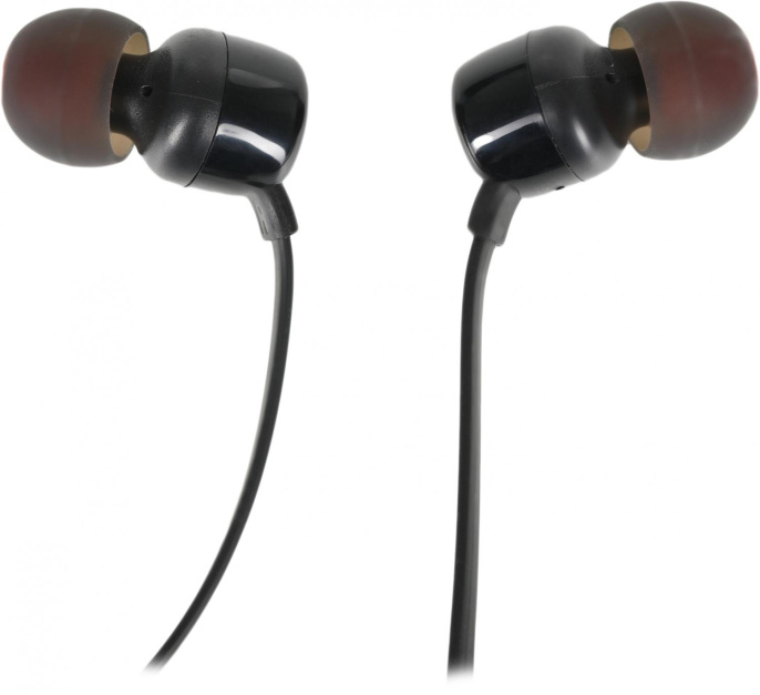 Наушники JBL Tune 110, 3.5 мм, внутриканальные, черный [jblt110blk]