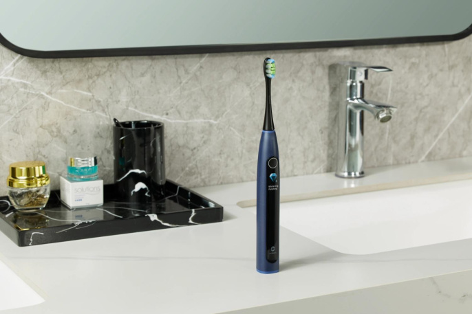 Электрическая зубная щетка OCLEAN X Lite N1801, насадки для щётки: 1 шт, цвет: синий [c01000625]