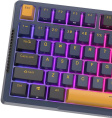 Клавиатура Royal Kludge RK-H81 Star Night черный/коричневый, механическая, USB/2.4 GHz/Bluetoоth, подсветка RGB, горячая замена клавиш, Sky Cyan свичи