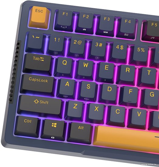 Клавиатура Royal Kludge RK-H81 Star Night черный/коричневый, механическая, USB/2.4 GHz/Bluetoоth, подсветка RGB, горячая замена клавиш, Sky Cyan свичи