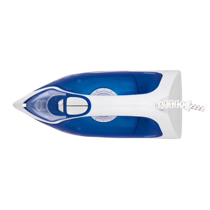 Утюг Maxwell MW-3007,  с паровым ударом,  2400Вт,  белый и синий