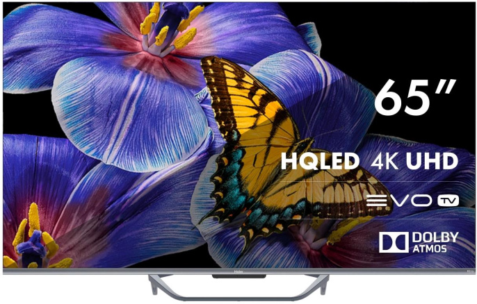 Телевизор QLED Haier 65" DH1VW9D04RU S4 Frameless серый 4K Ultra HD 60Hz MEMC DVB-T2 DVB-C DVB-S2 USB WiFi Smart TV