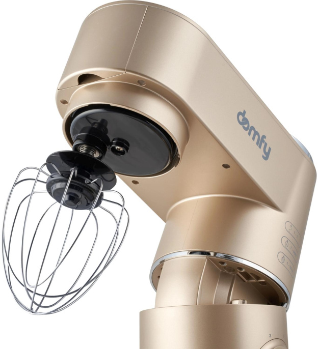 Миксер планетарный DOMFY DSC-KM301, 1200Вт, золотистый