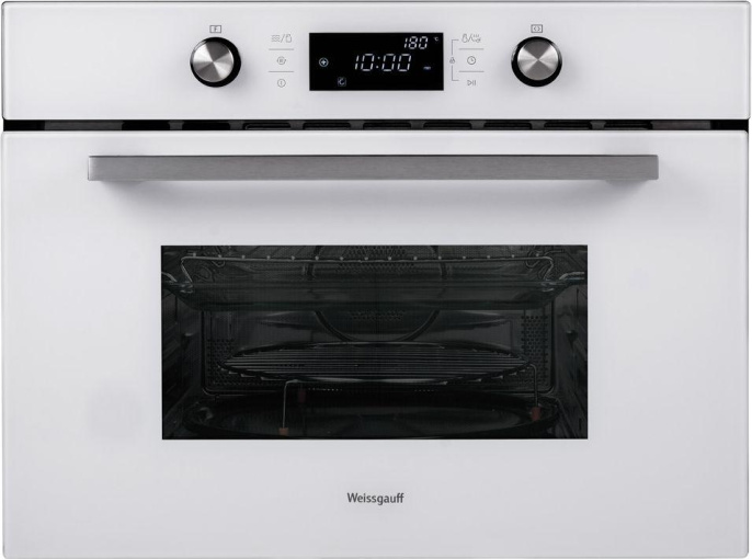 Духовой шкаф электрический WEISSGAUFF OE 449 PDW, 44л, дверца с 3 стеклами, белый