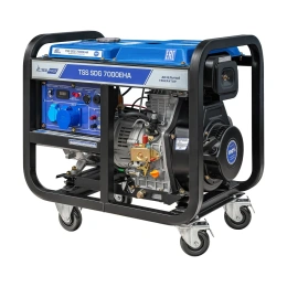 Дизельный генератор ТСС SDG 7000EHA, 220/12 В, 7кВт, на колёсах с АКБ [100033]