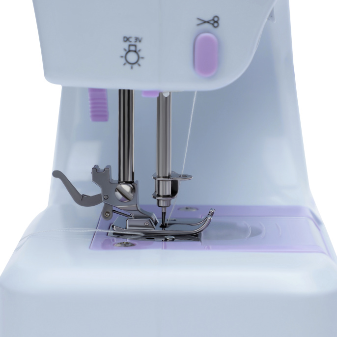 Швейная мини-машинка RAGEX R1101-100, 12 типов стежков, 2 скорости + педаль, белая