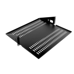 Полка для стойки перфорированная 19" 2U ЦМО МС-40.2-9005 черная