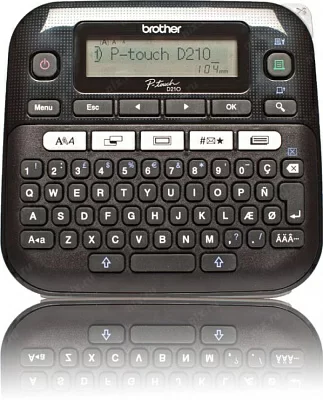 Термопринтер Brother P-touch PT-D210 (для печ.накл.) стационарный черный