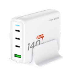 Зарядное устройство CABLETIME G14WU (CT-GAN140-PWU) 140 Вт, PD 3.1, GAN 4C1A, белый