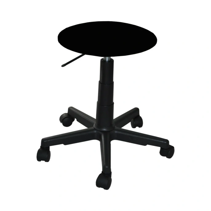 Лабораторный стул-кресло для оператора ООО Комус UF2 Талли, кожзам черный, пластик 497370