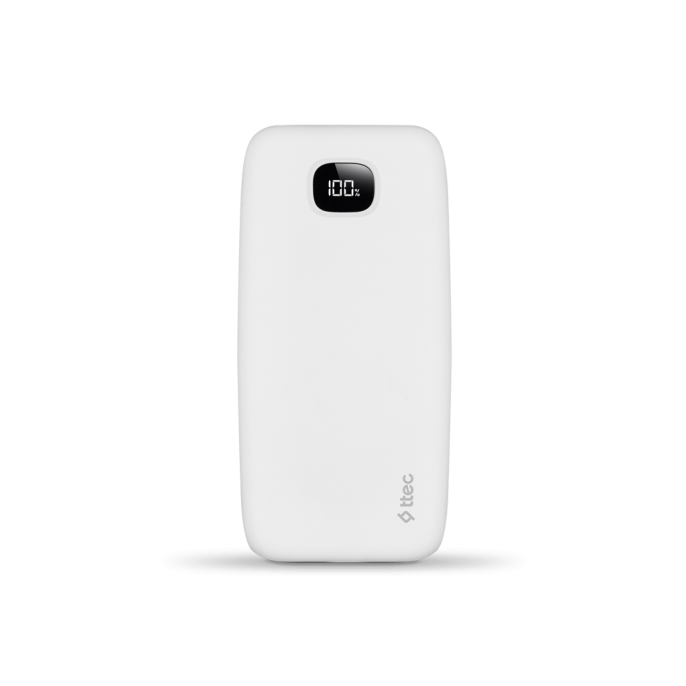 Внешний аккумулятор TTEC ChargeUp Pro LCD 20.000mAh PD 20W Powerbank. Цвет: белый