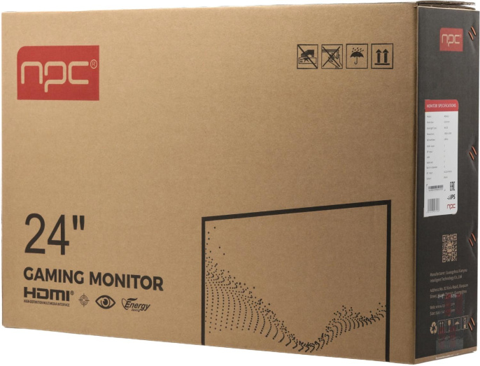 Монитор NPC 23.8" MD2412 черный IPS LED 16:9 HDMI M/M 250cd 178гр/178гр 1920x1080 180Hz G-Sync FreeSync DP FHD USB 3.12кг