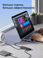 USB-хаб Ugreen CM219 25851 подключение по USB-A, 4 x USB-A, корпус пластик