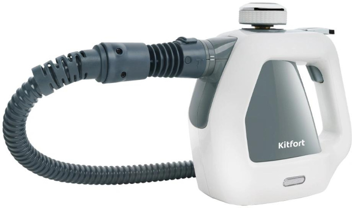 Пароочиститель ручной Kitfort КТ-918-2 1000Вт серый/белый