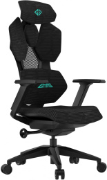 Кресло игровое GMNG GG-CH110B, сетка/ткань, до 150кг, синхромеханизм, регулируемые 4D подлокотники, черный