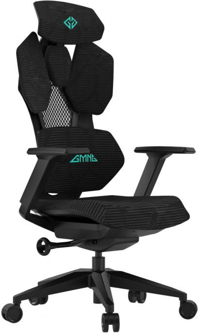 Кресло игровое GMNG GG-CH110B, сетка/ткань, до 150кг, синхромеханизм, регулируемые 4D подлокотники, черный