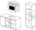 Духовой шкаф электрический HIBERG VM 6192 W,  67л,  дверца с 3 стеклами,  белый