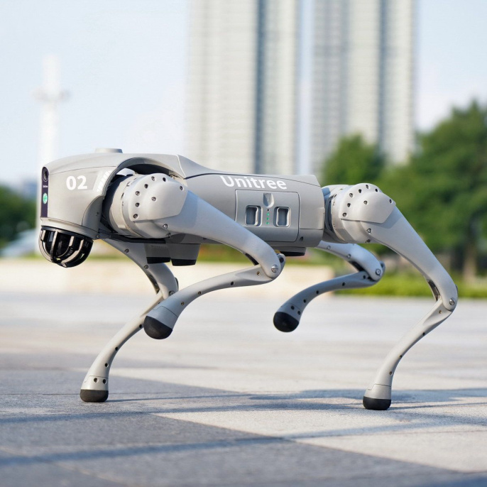 Бионический четырехопорный робот бренда Unitree модели Go2 версии AIR