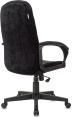 Кресло руководителя Бюрократ CH 002, ткань, до 120кг, топ-ган, фиксированные подлокотники,  черный