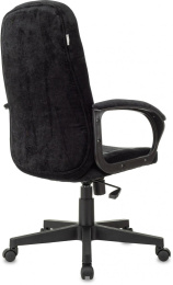 Кресло руководителя Бюрократ CH 002, ткань, до 120кг, топ-ган, фиксированные подлокотники,  черный