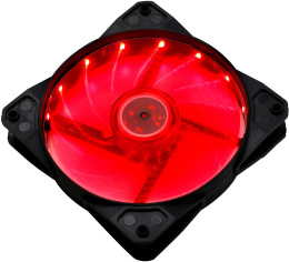 Вентилятор Digma DFAN-LED-RED 120мм, 3-pin, от БП:4-pin (Molex), 1200об/мин, 23 дБ, RGB, черный, Ret