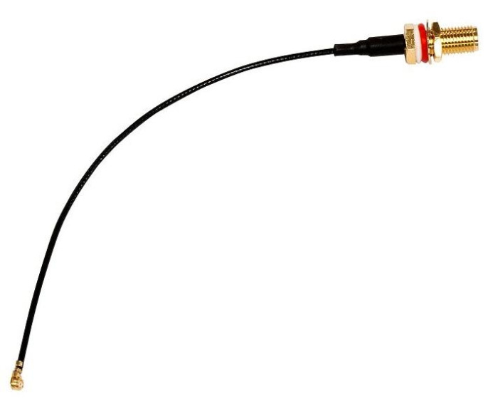 Кабель MIKROTIK ACSMAUFL 0.13м, медь,  одножильный,  черный