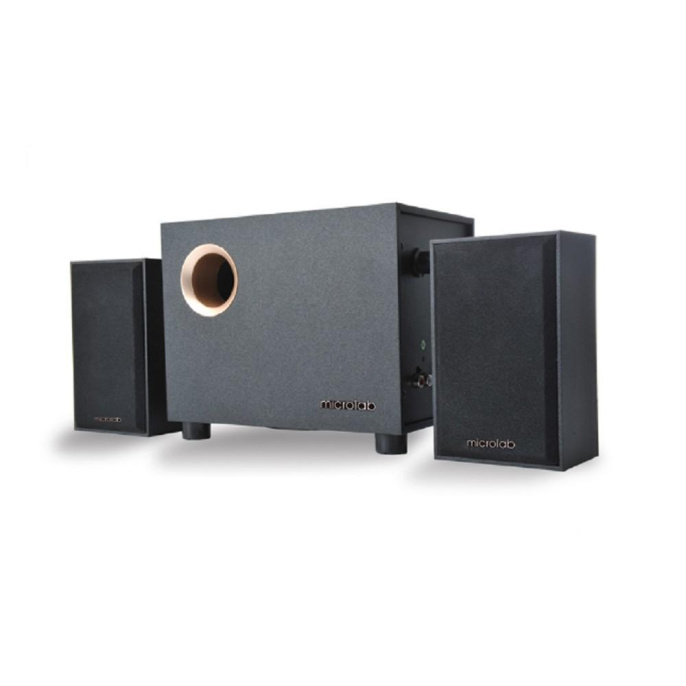 Колонки Microlab M-105BT {Bluetooth, 10 Вт RMS, Распределение мощности 2,5 Вт х 2 +5 W, Частотная характеристика 40-20 кГц, Соотношение сигнал/шум 70 дБ}