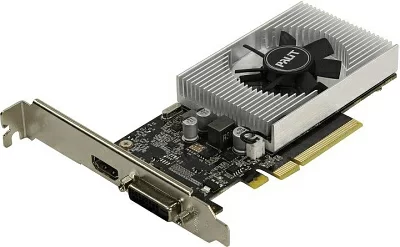 Видеокарта 2Gb PCI-Ex8 DDR4 Palit GeForce GT1030 NEC103000646-1082F (RTL) DVI+HDMI 