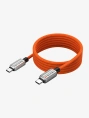 Магнитный кабель USB-C CABLETIME CU06L (CT-CM240-MZO2) 2 м, 480 Мбит/с, 5А/48В 240Вт, оранжевый, для быстрого заряда смартфонов и ноутбуков