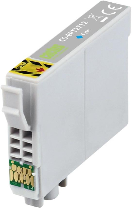 Картридж струйный Cactus CS-EPT2712 27XL голубой 17мл для Epson WorkForce WF-3620/3640/7110/7210 с чипом