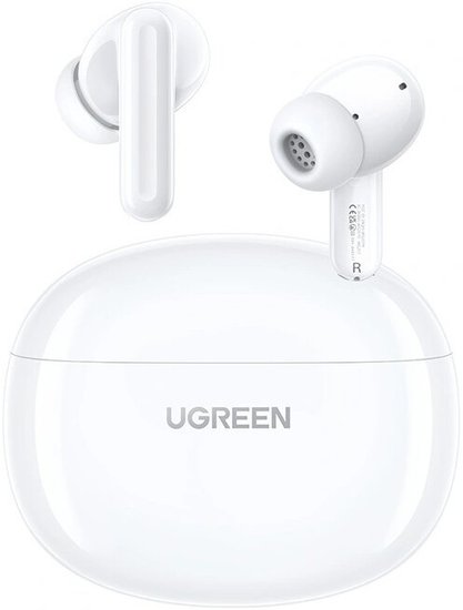 Наушники Ugreen HiTune P3 WS207 (белый) беспроводные, наушники с микрофоном, внутриканальные, портативные, полностью беспроводные (TWS), Bluetooth 5.4, время работы 5.5 ч, с кейсом 28 ч