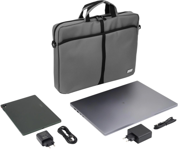 Сумка для ноутбука 17.3" Digma W-210 серый/черный полиэстер W210GBK