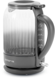 Чайник электрический Polaris PWK 0701CGL 1.5л. 2200Вт графит корпус: стекло/пластик