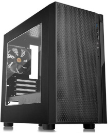 Корпус mATX Thermaltake Versa H18 Window, Micro-Tower, без БП,  черный [ca-1j4-00s1wn-00]