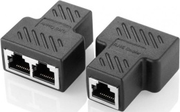 VCOM CT252S Разветвитель RJ-45 8P8C F --2 x 8P8C F ,FTP, ABS пластик, кат. 5e