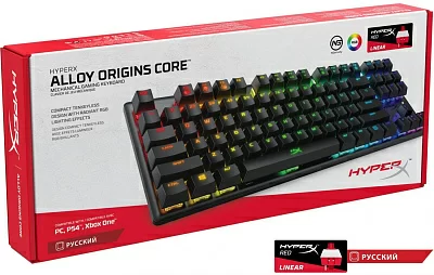 Клавиатура Kingston HyperX Alloy Origins Core HX-KB7RDX-RU USB 87КЛ, подсветка клавиш