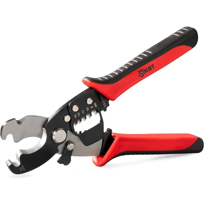 Кабельные ножницы КВТ MC-07 серия ПРАКТИК для резки проводов ∅ до 15 мм с функцией снятия изоляции 86619