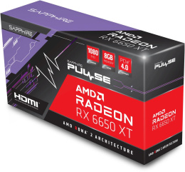 Видеокарта Sapphire AMD  Radeon RX 6650XT 11319-07-20G PULSE RX 6650 XT GAMING OC 8ГБ Pulse, GDDR6, OC,  Ret