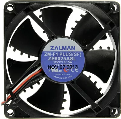 Вентилятор ZALMAN ZM-F1 PLUS SF Fan for m/tower (3пин 80x80x25мм 20-23дБ2000об/мин)